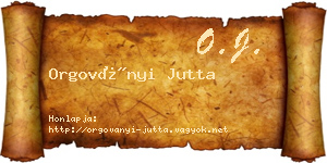Orgoványi Jutta névjegykártya